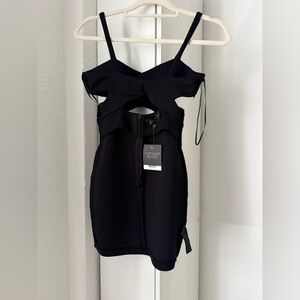 Topshop Black Mini Dress with Cutout